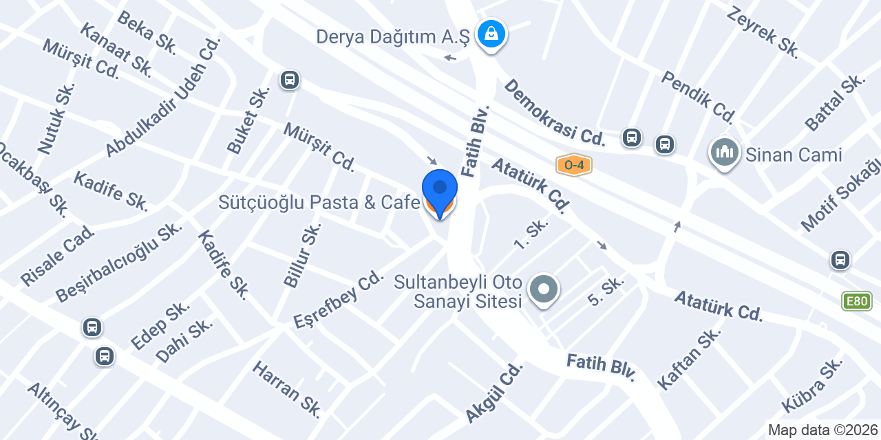Sütçüoğlu Pasta & Cafe konumu