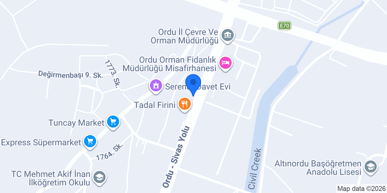 SolarTek Ordu konumu