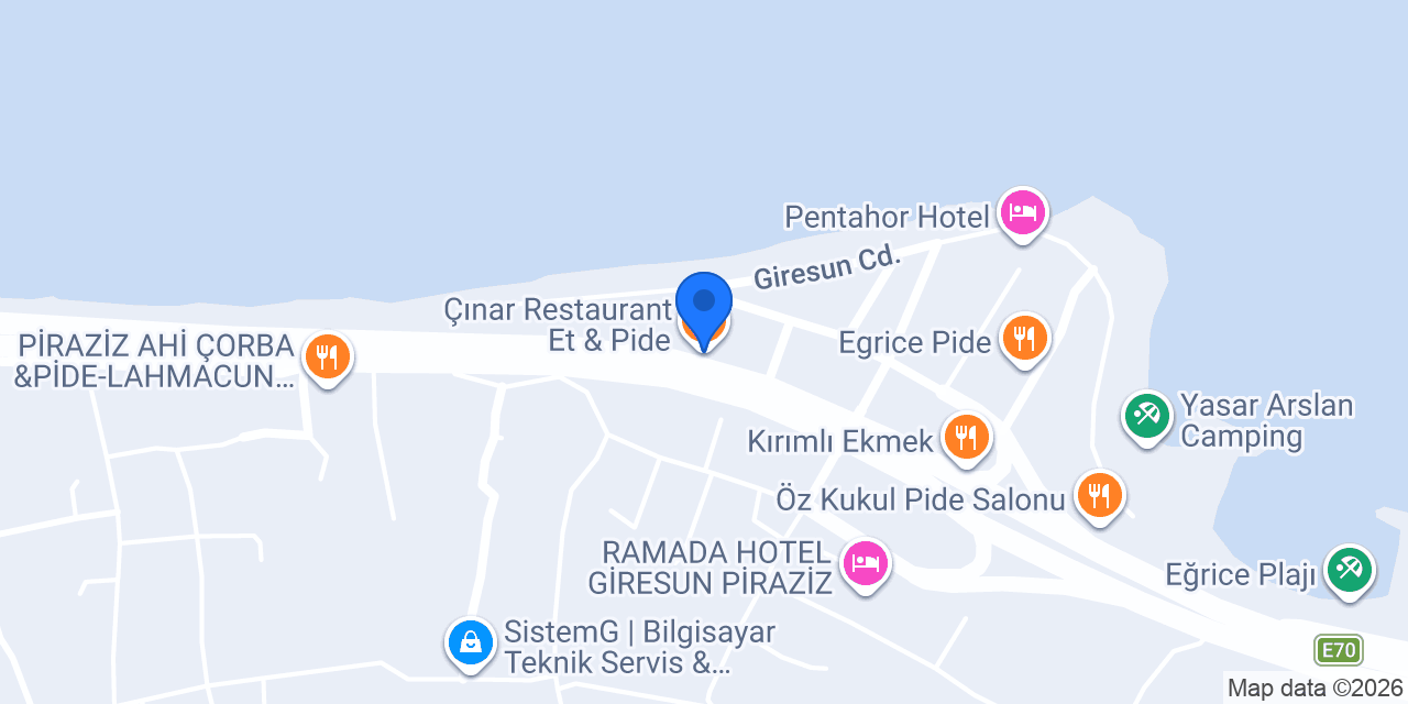 Çınar Restaurant Et & Pide konumu