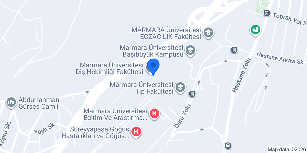 Marmara Üniversitesi Diş Hastanesi konumu