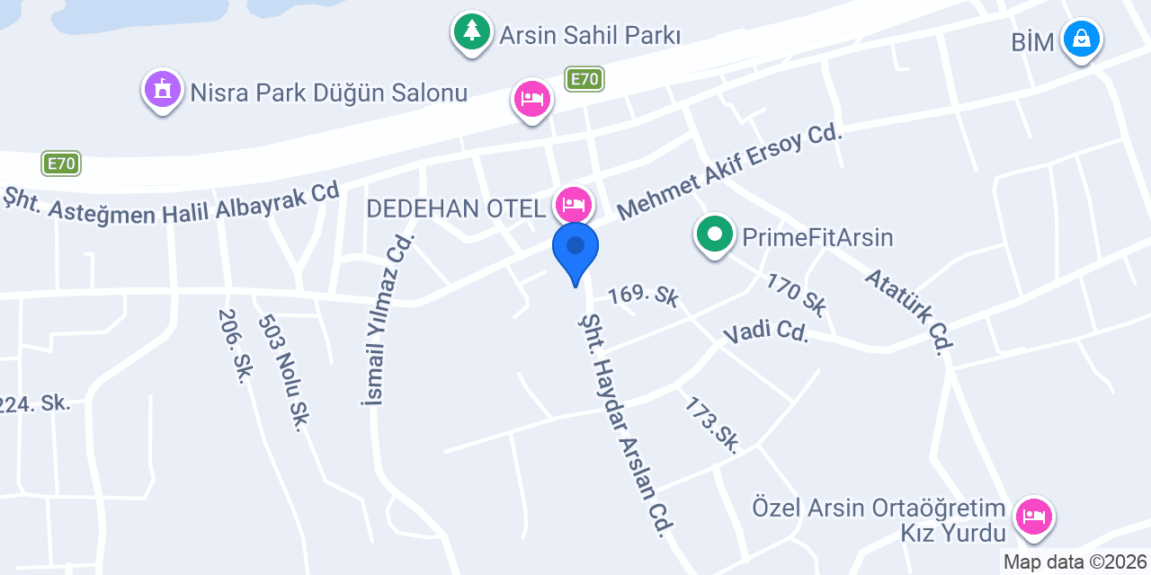 Arsin Öğretmenevi konumu