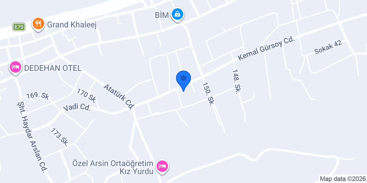Vip Oto Kurtarma Arsin konumu
