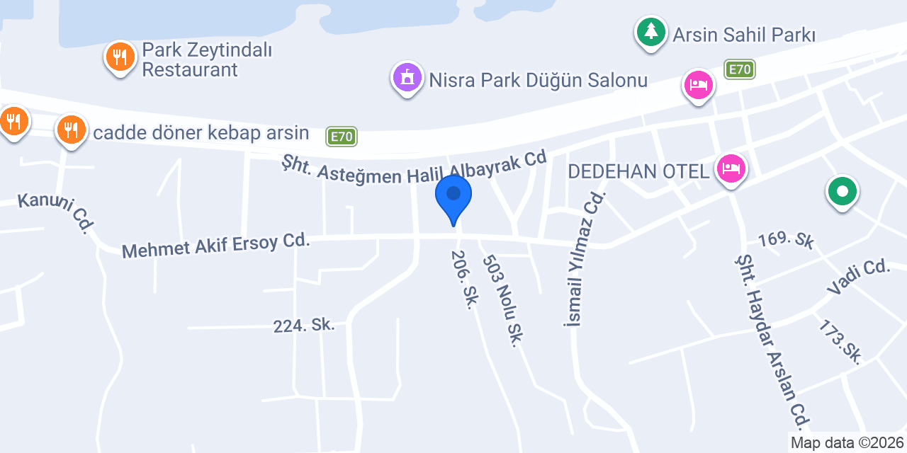 Öz Arsin Sürücü Kursu konumu