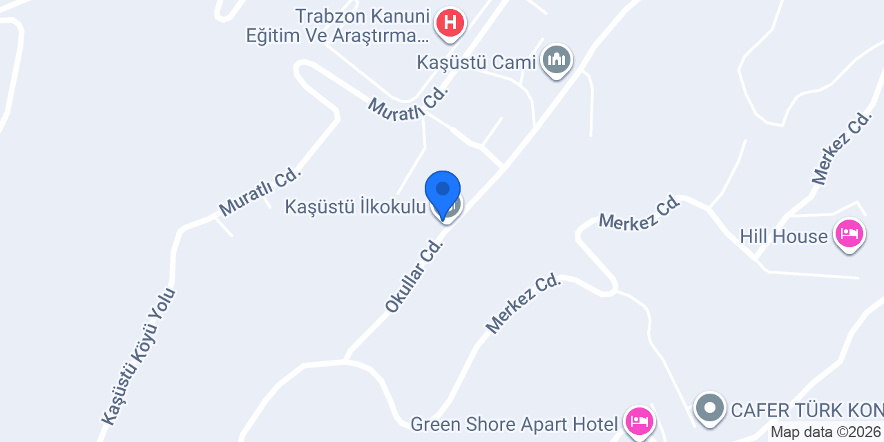 Kaşüstü İlkokulu konumu