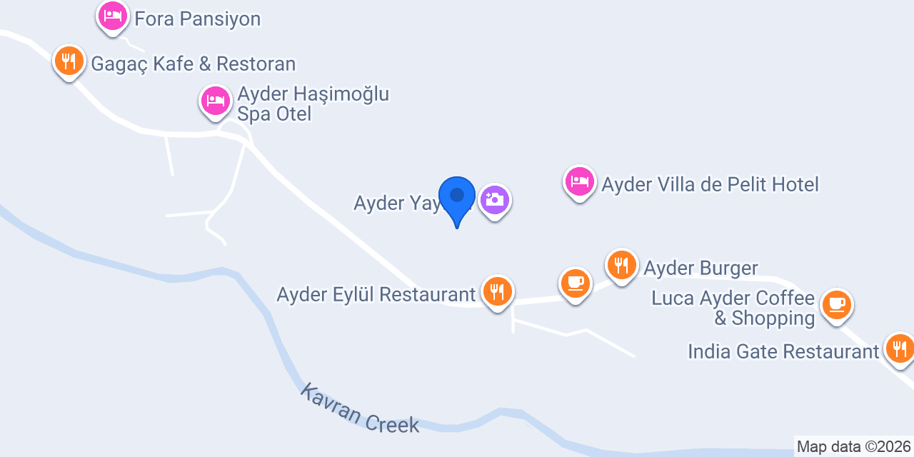 Ayder Zafran Otel konumu
