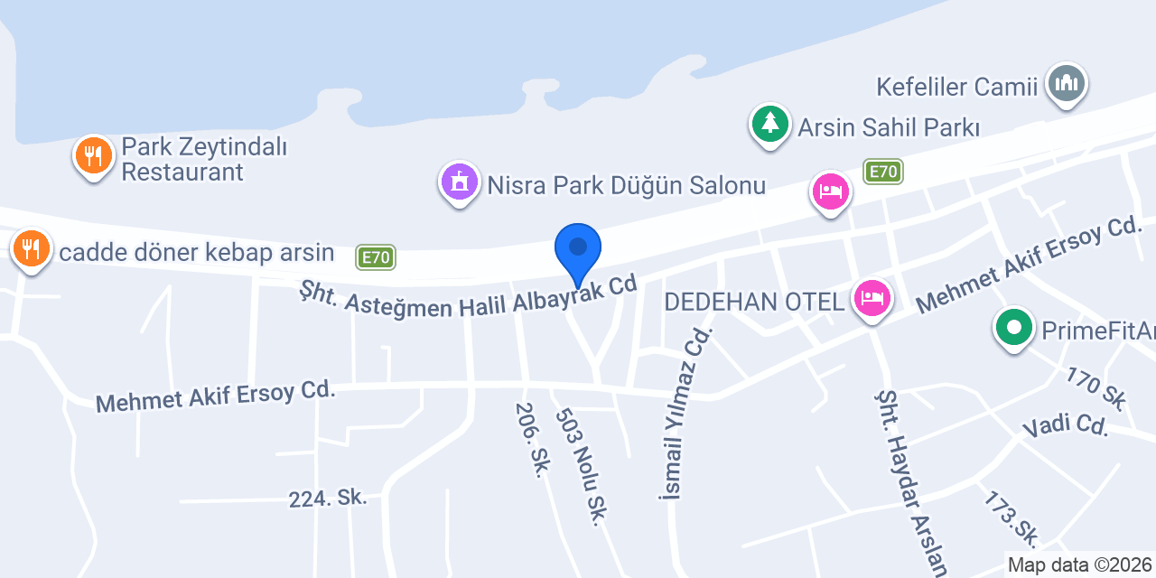 Yurtiçi Kargo Arsin konumu