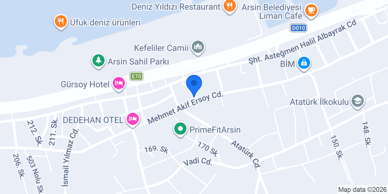 Arsin sürücü kursu konumu