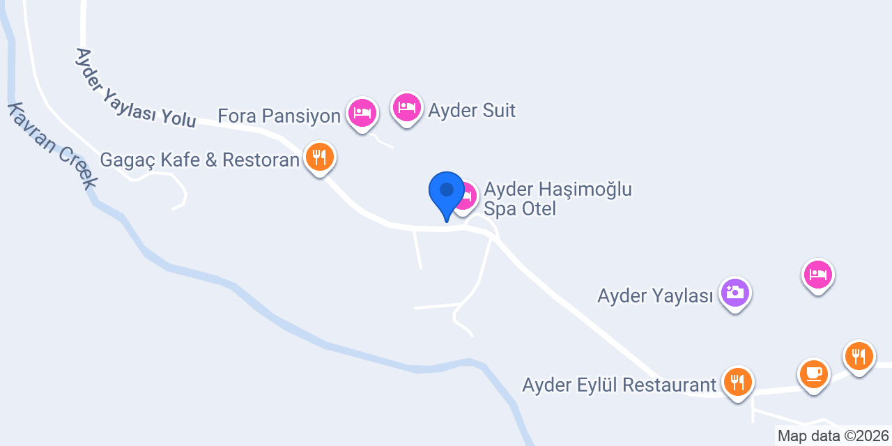 Ayder Şimşir Butik Otel konumu