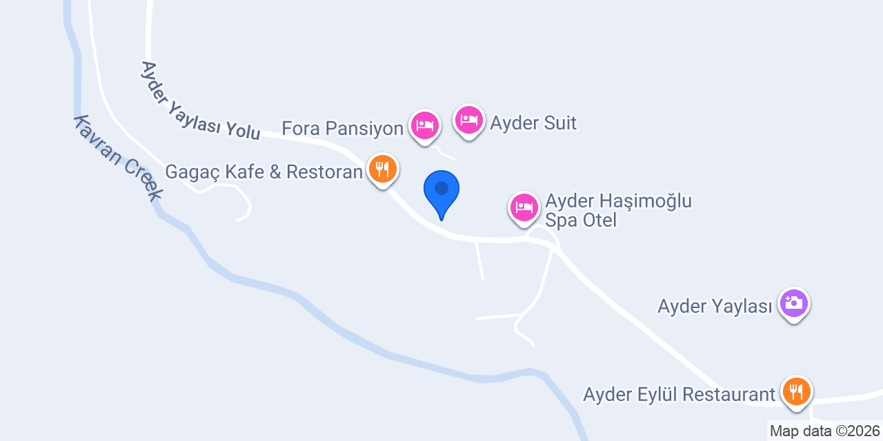 Ayder Meleklerin Evi Apart konumu