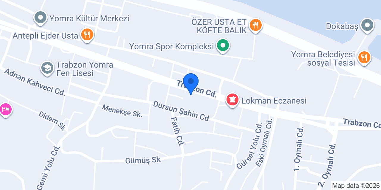 O Ses Çiğköfte Yomra konumu