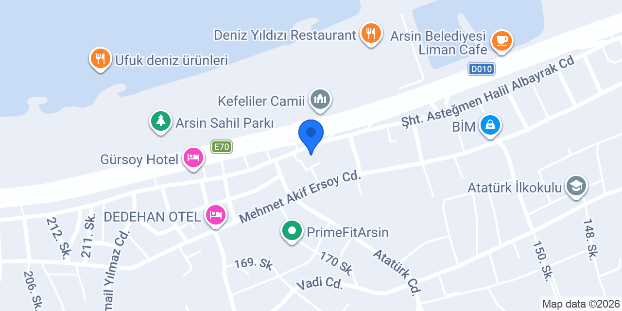 Arsin Belediyesi konumu