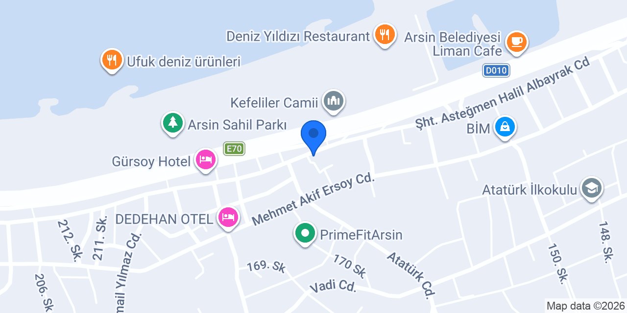 Arsin İlçe Jandarma Komutanlığı konumu