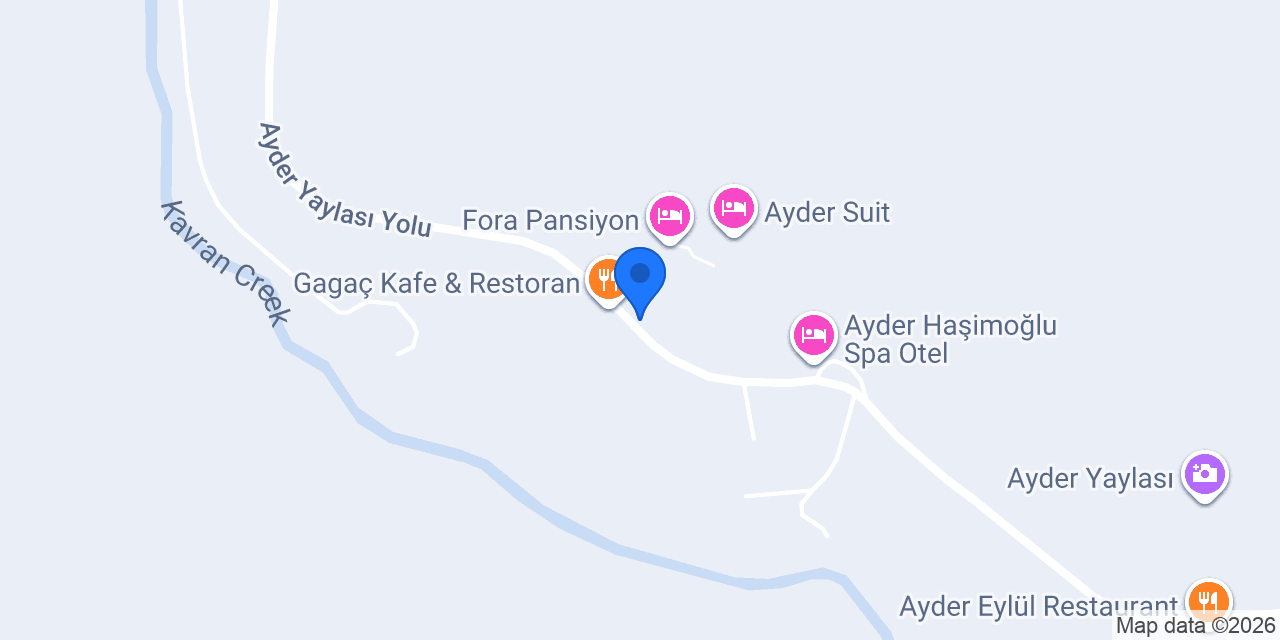 Ayder Hotel konumu