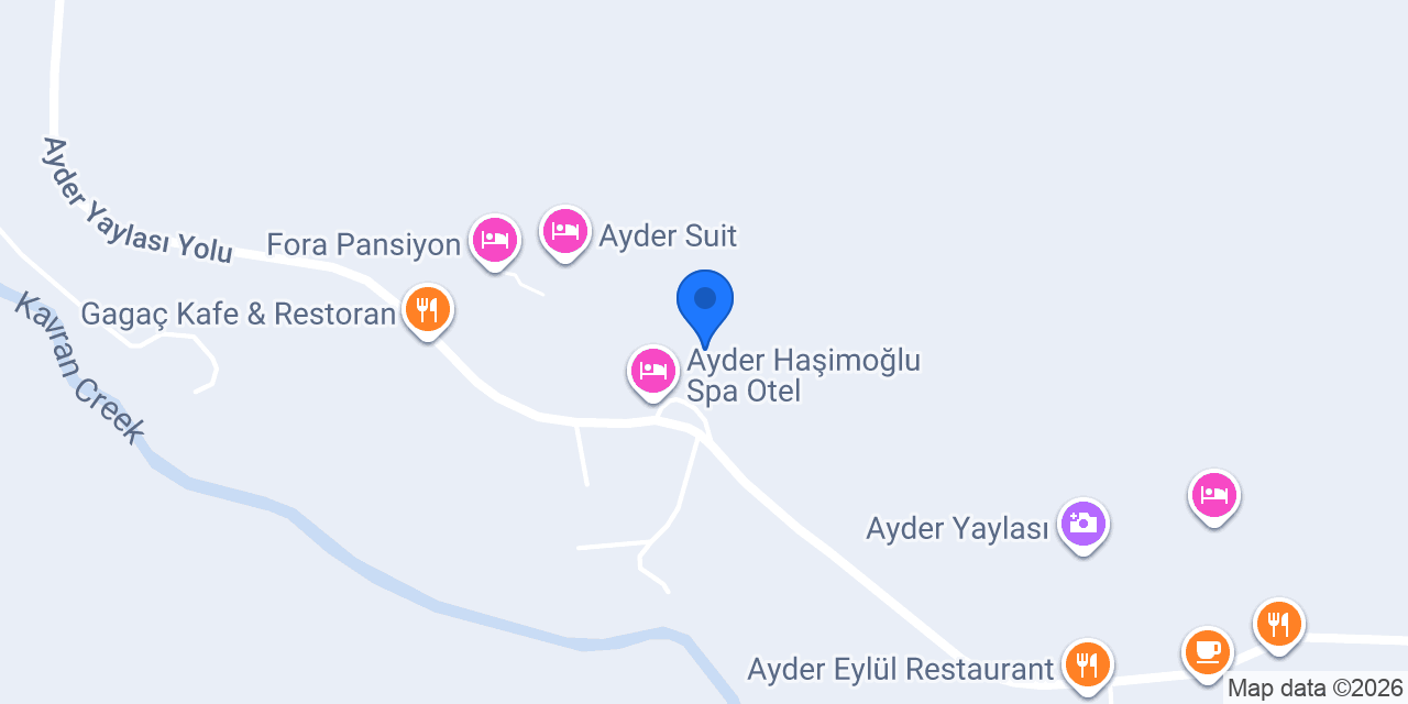 Ayder Köroğlu Otel konumu