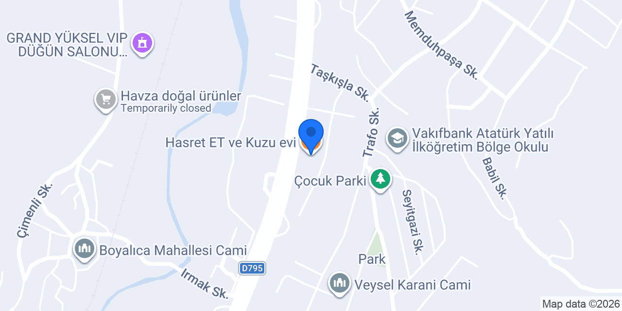 Hasret ET ve Kuzu evi konumu