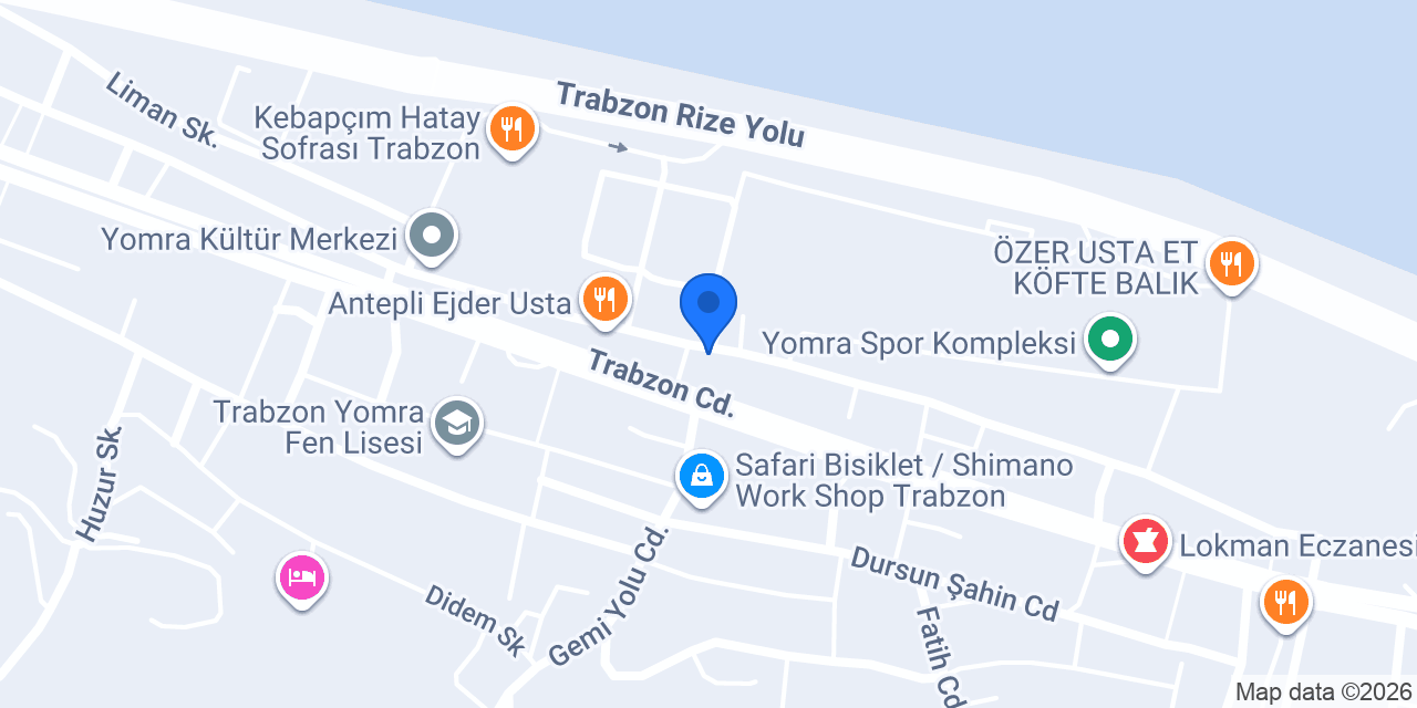 Sahil Panorama Otel Trabzon konumu