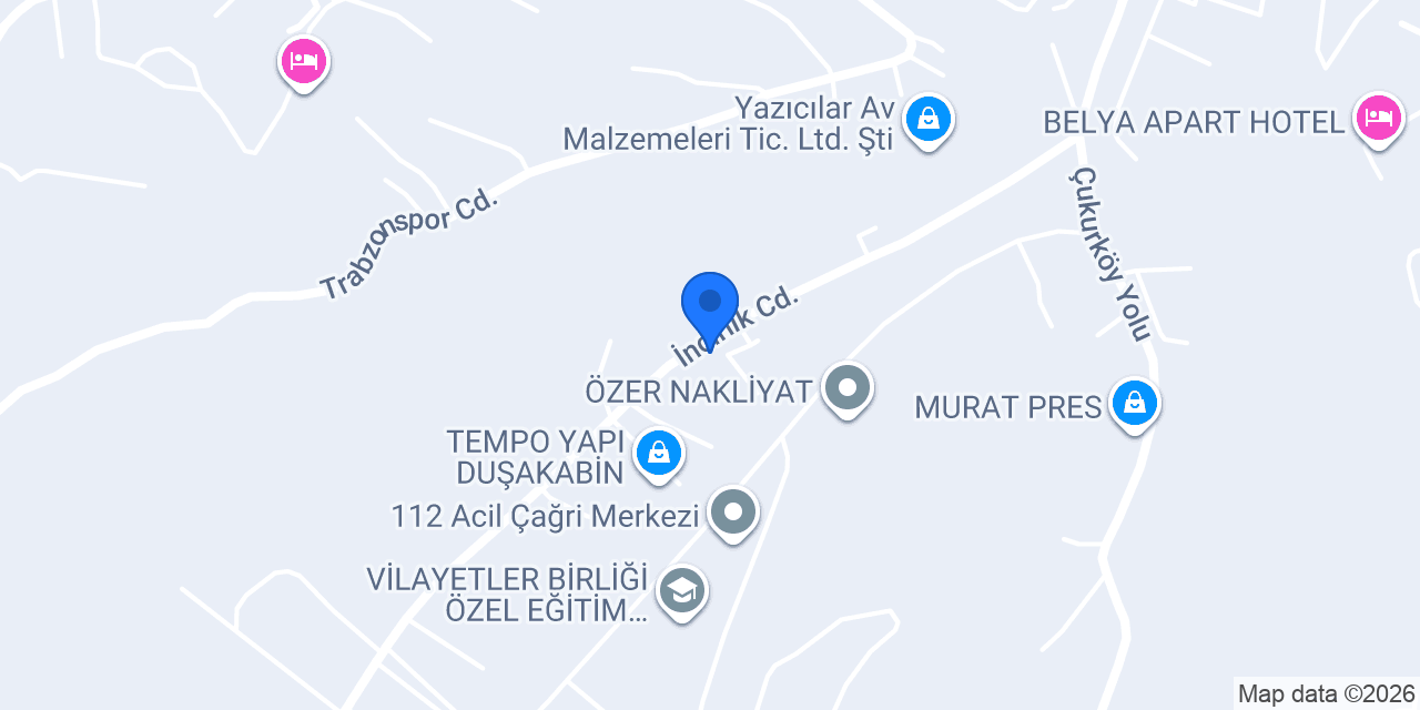 Sütaş Trabzon Bölge Satış Müdürlüğü konumu