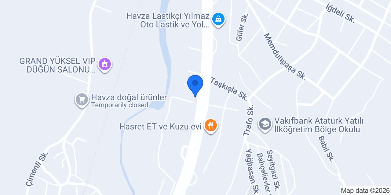 Mavi Su halı yıkama konumu