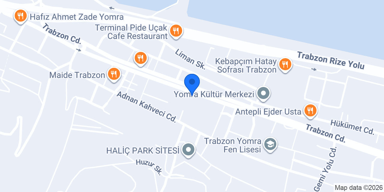 Halkbank Yomra Şubesi konumu