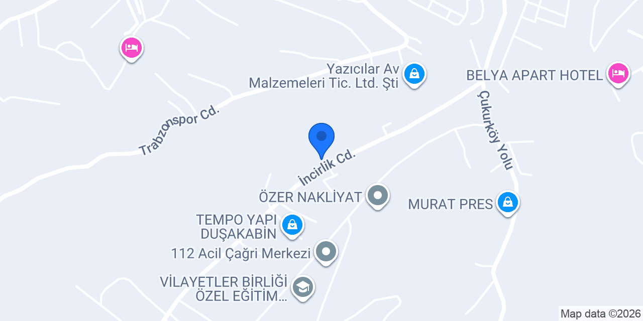 Hamzaoğlu Ambalaj Trabzon konumu