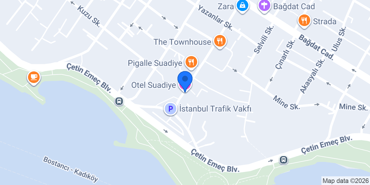 Otel Suadiye konumu