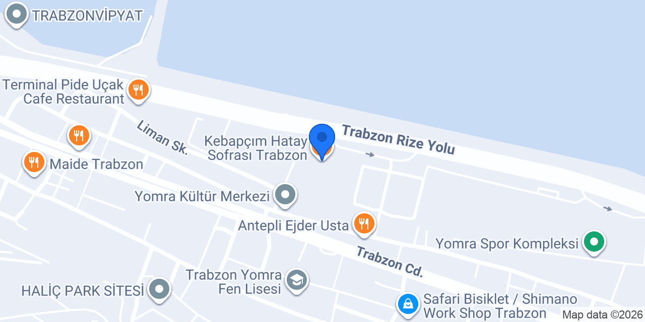 Kebapçım Hatay Sofrası Trabzon konumu