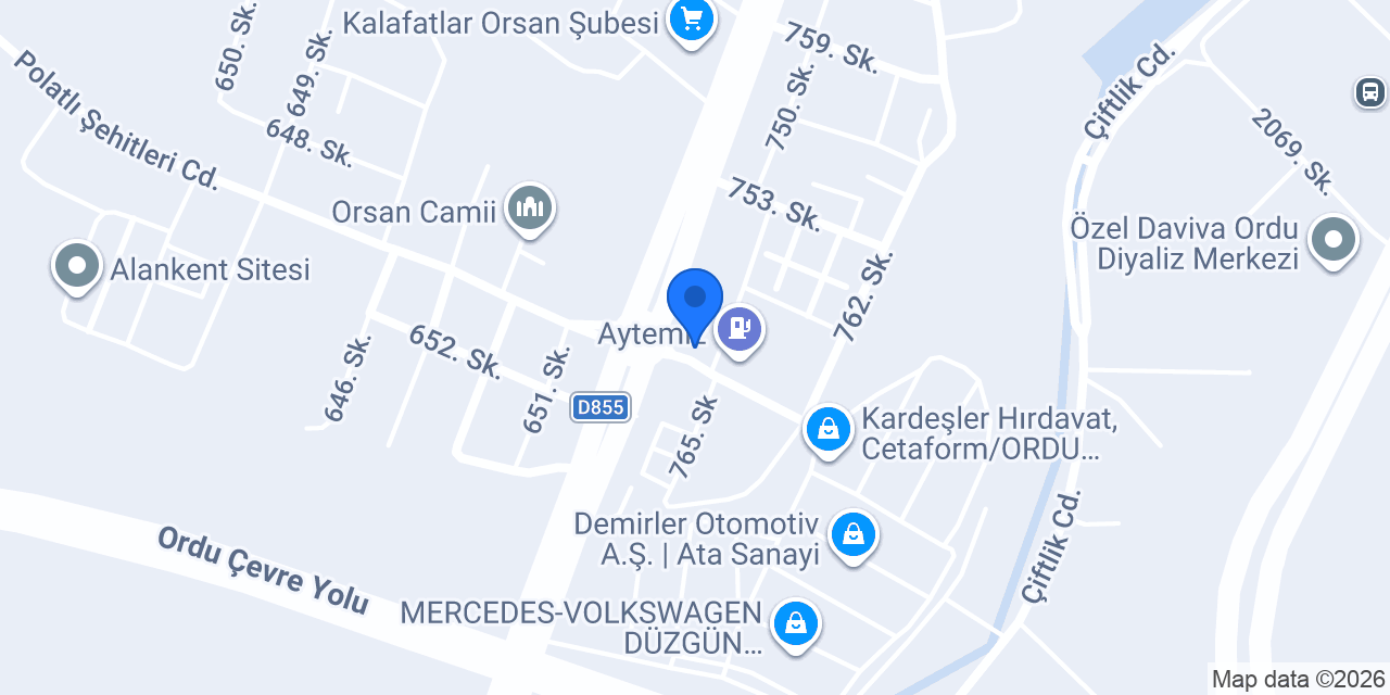 BULUT YAPI VE YAPI MALZEMELERİ ORDU ŞUBE konumu