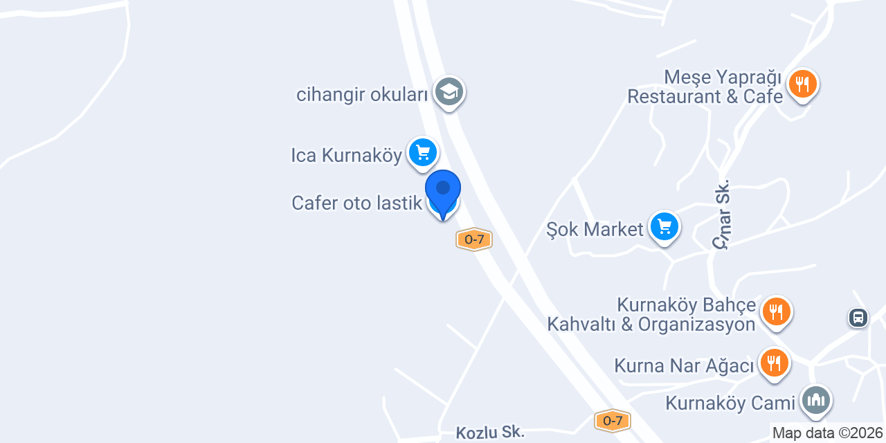 Cafer oto lastik konumu