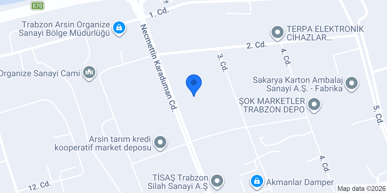 Ferrero Fındık Trabzon konumu