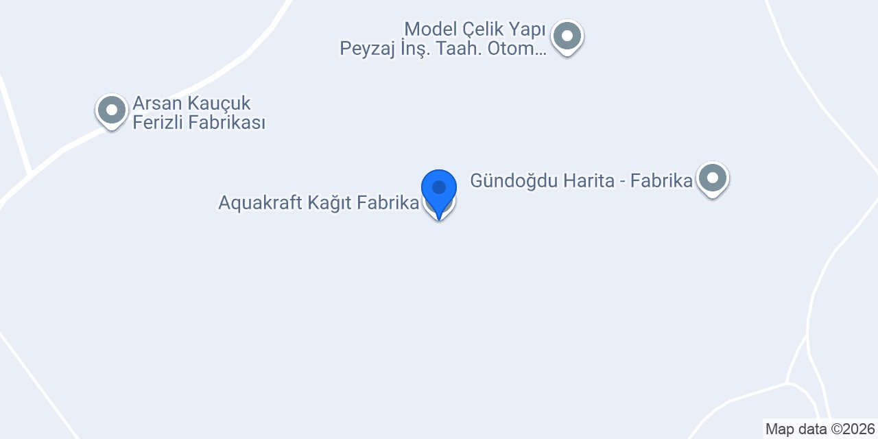 Aquakraft Kağıt Fabrika konumu