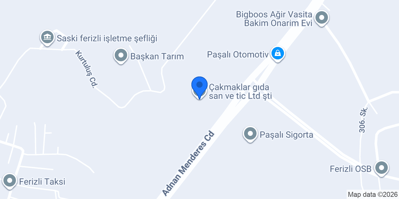 Çakmaklar gıda san ve tic Ltd şti konumu