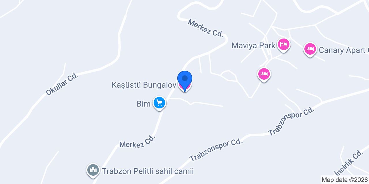 Kaşüstü Bungalov konumu