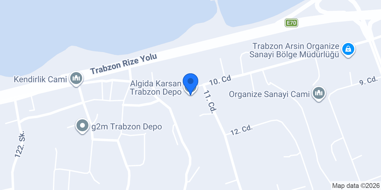 Algida Karsan Trabzon Depo konumu