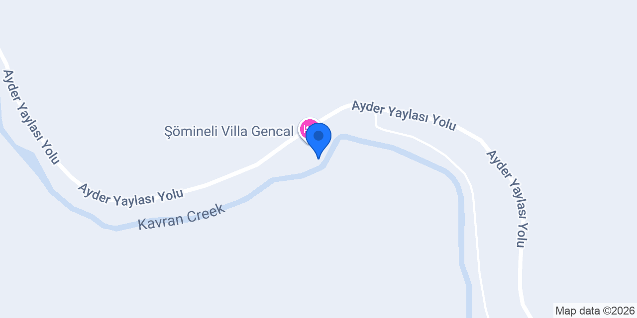 Ayder Villa Gencal King konumu