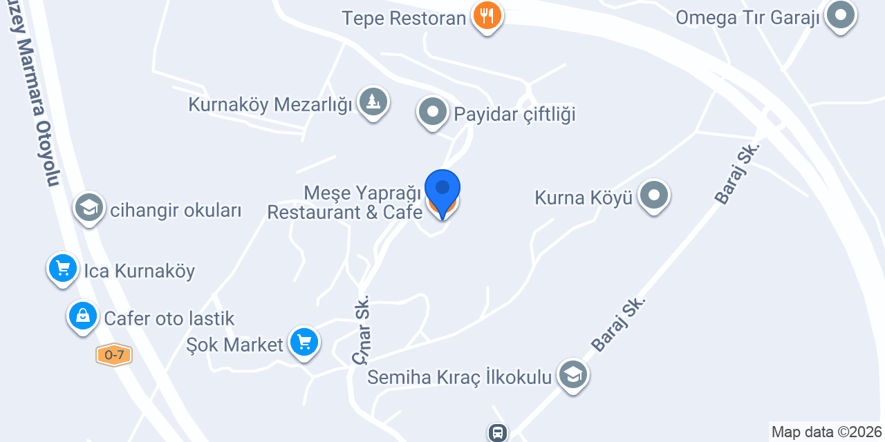Meşe Yaprağı Restaurant & Cafe konumu