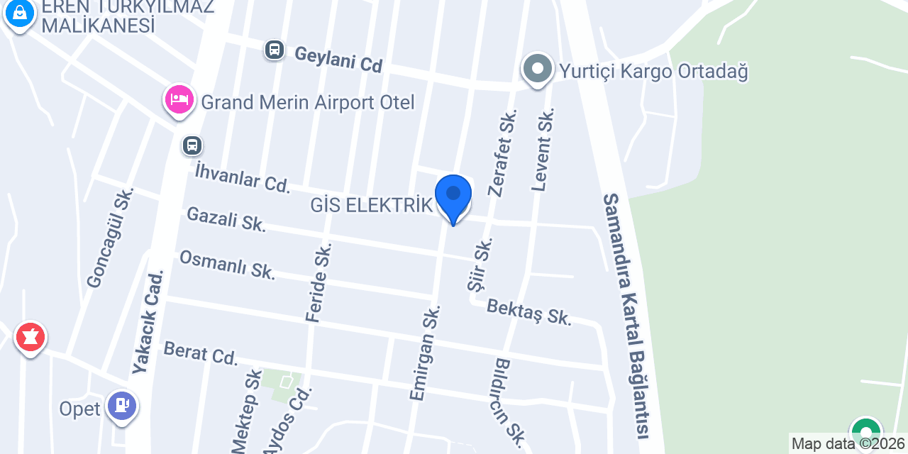 GİS ELEKTRİK konumu