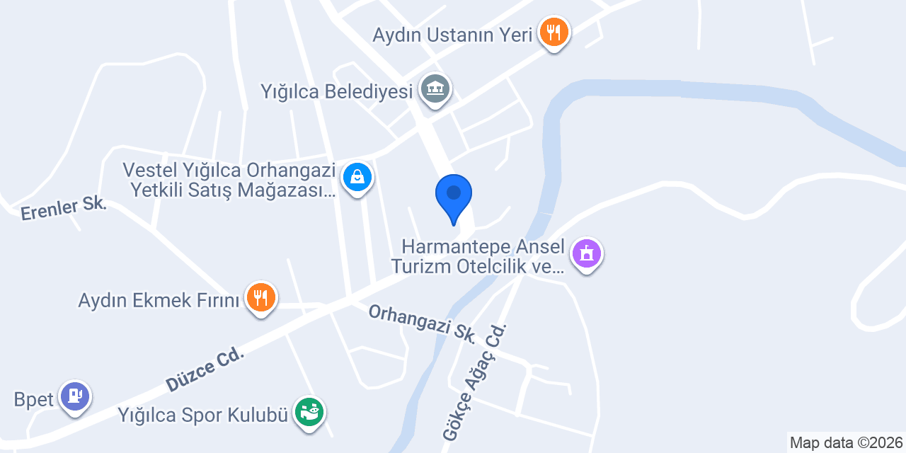 Yığılca Kaymakamlığı konumu