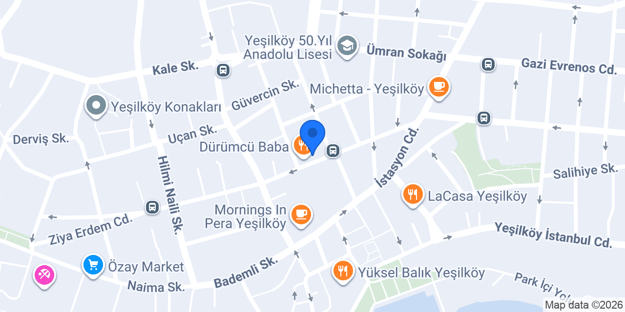 DenizBank Yeşilköy Şubesi konumu