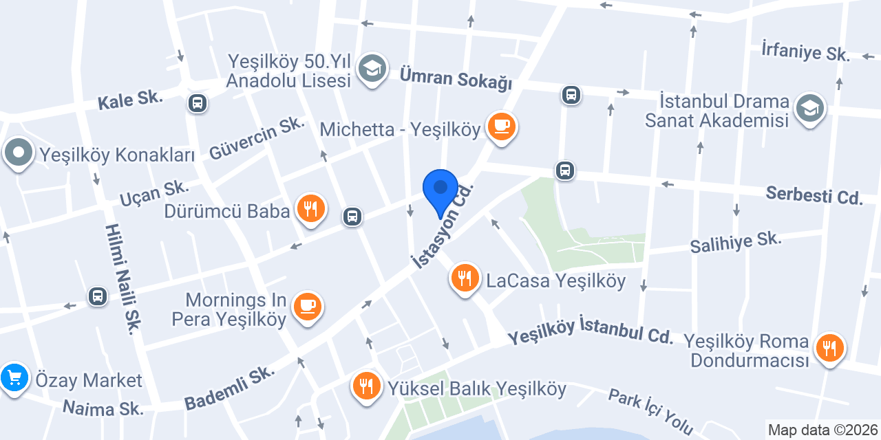 Akbank Yeşilköy/İst. Şubesi konumu