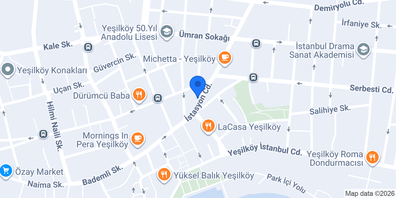 Garanti BBVA Yeşilköy Şubesi konumu