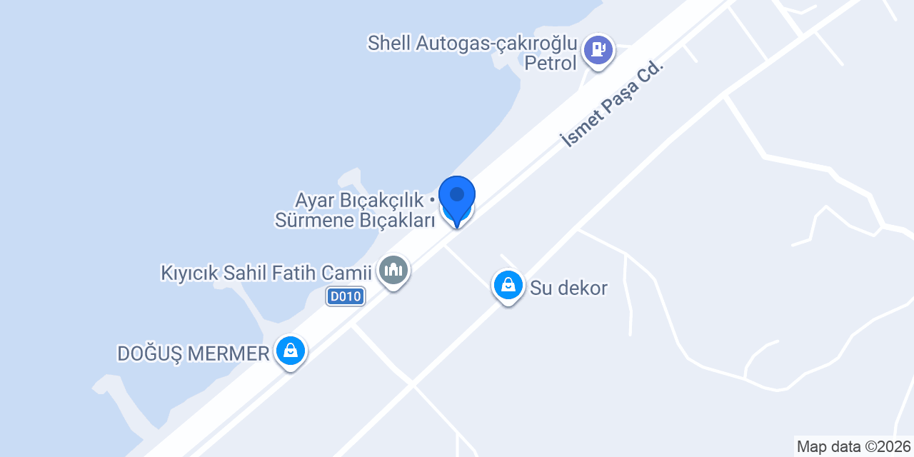 Ayar Bıçakçılık • Sürmene Bıçakları konumu
