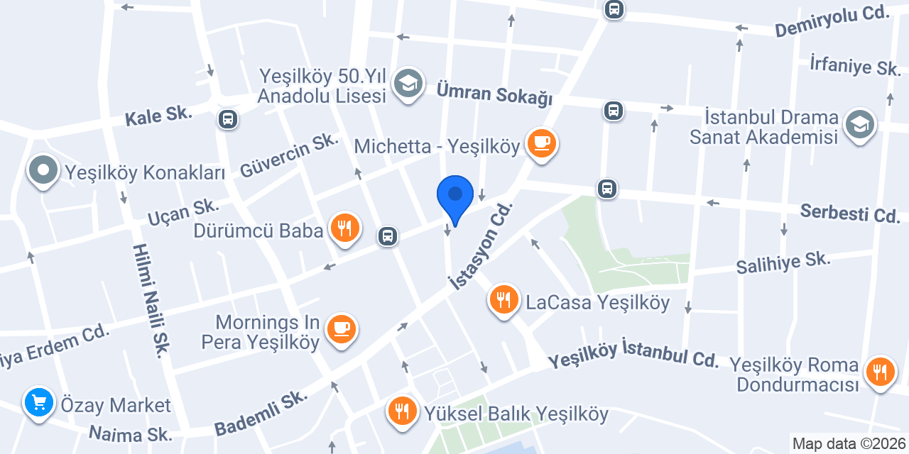 Yapı Kredi - Yeşilköy Şubesi konumu