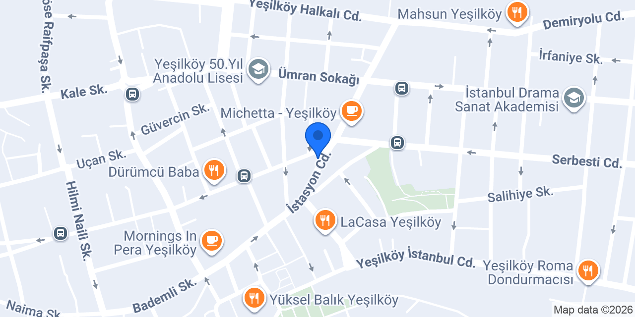 QNB Yeşilköy Şubesi konumu