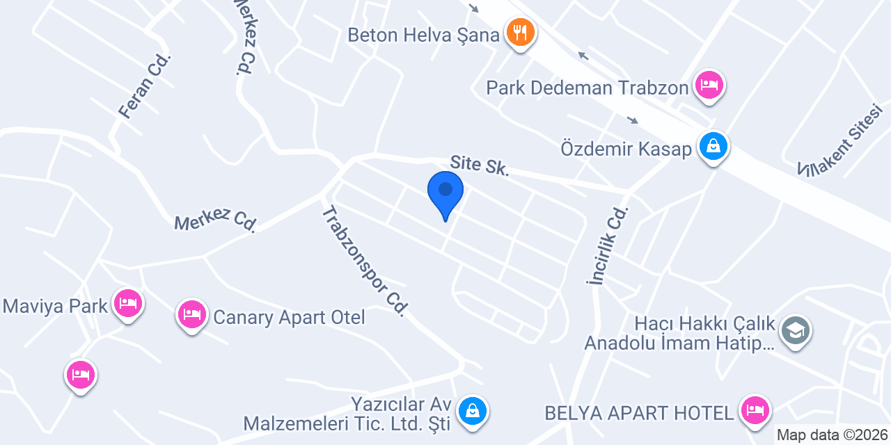 Trabzon Mobilya Alemdaroğlu Mutfak Banyo konumu