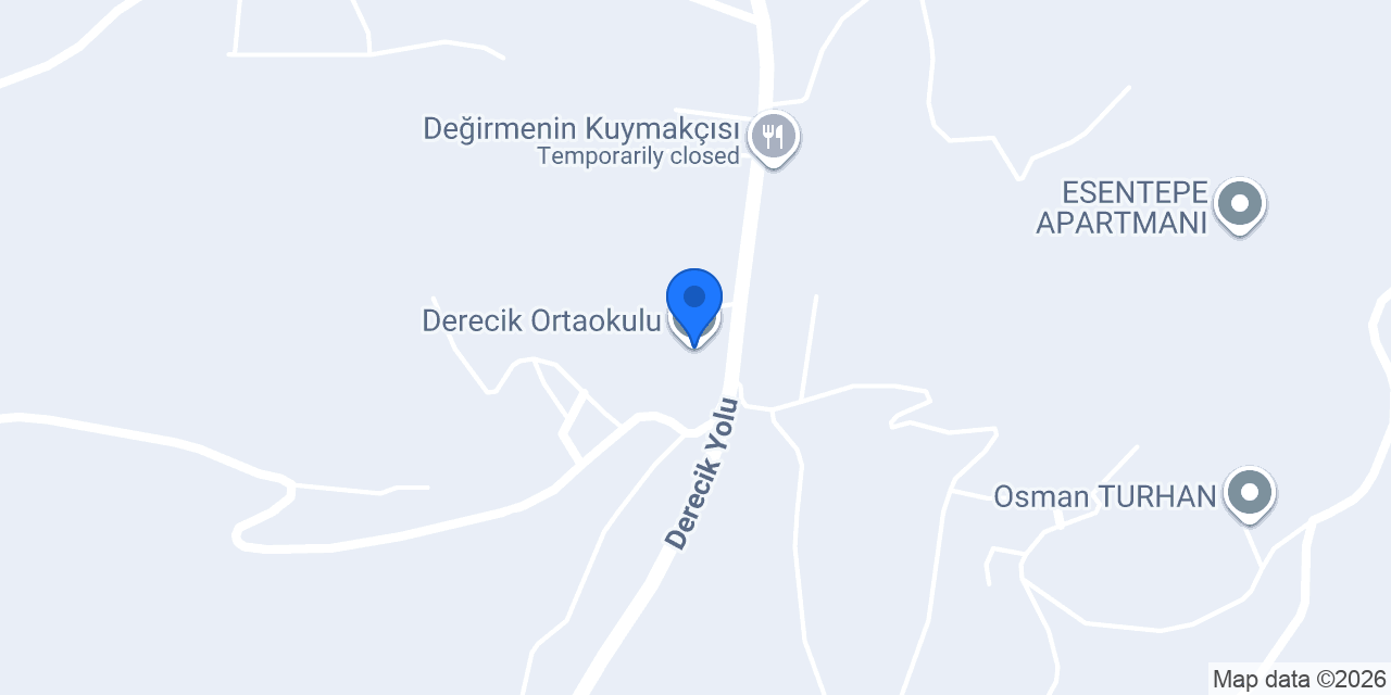 Derecik Ortaokulu konumu