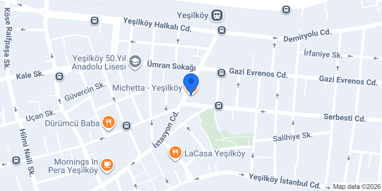 Michetta - Yeşilköy konumu