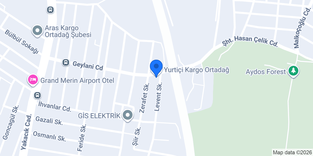 Yurtiçi Kargo Ortadağ konumu