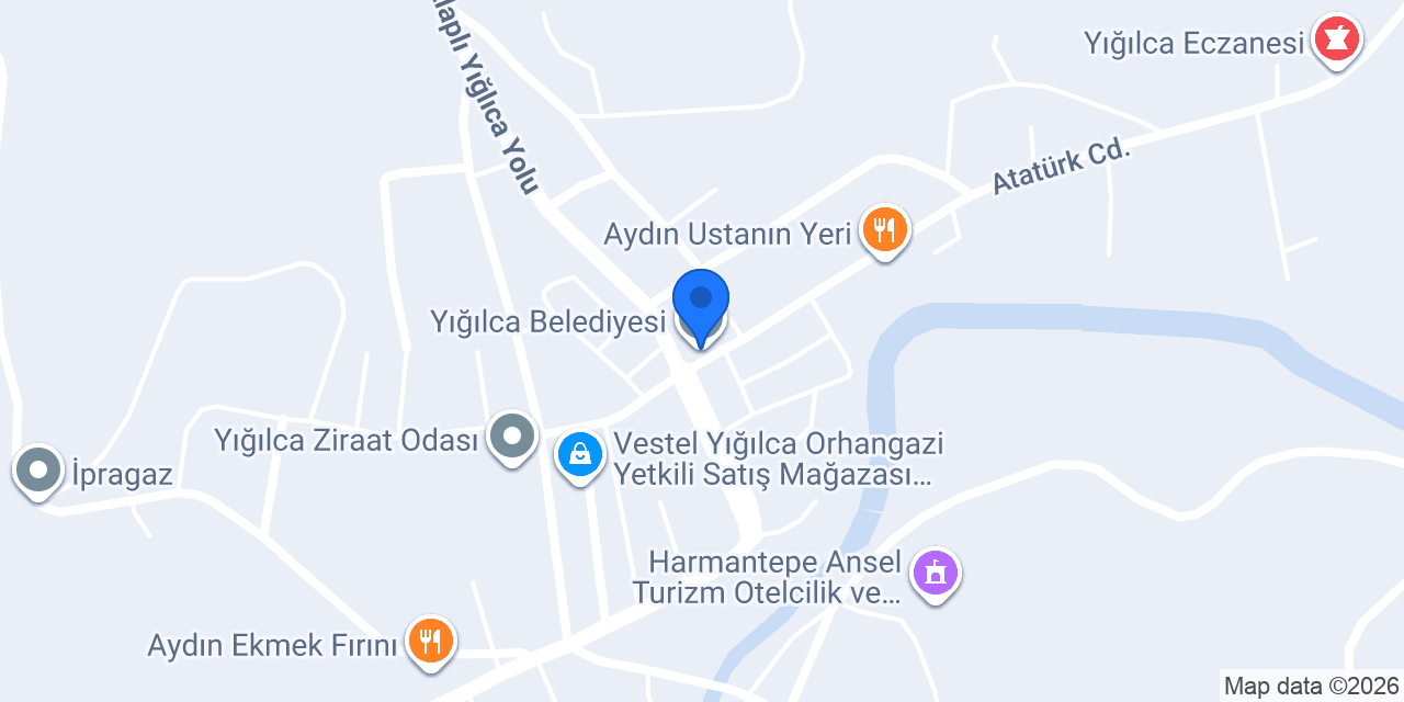 Yığılca Belediyesi konumu