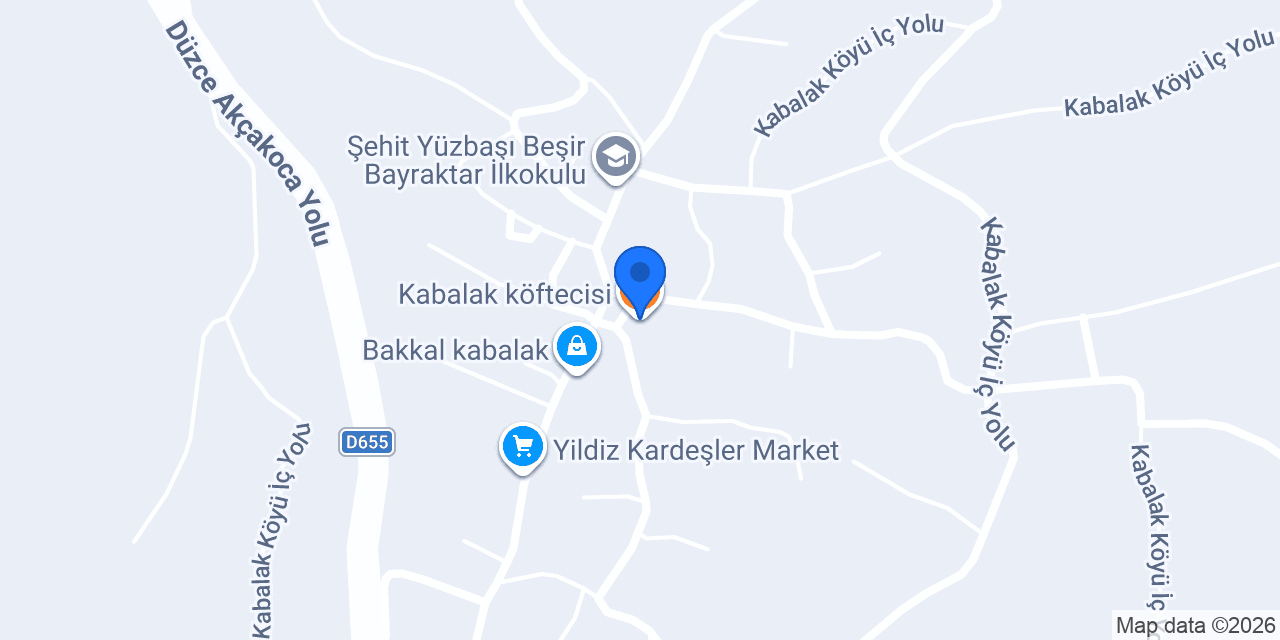 Kabalak köftecisi konumu
