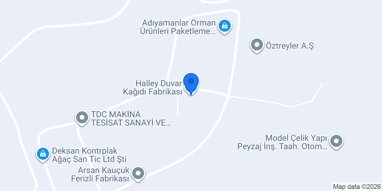 Halley Duvar Kağıdı Fabrikası konumu